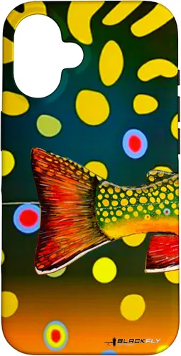 Vista 32 de Brook Trout Fly Fishing Trout Skin Phone Case by Black Fly Case for iPhone 17