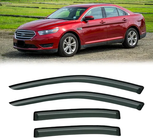 Vista 28 de Viseras de ventana para Chevrolet Silverado y GMC Sierra 1500 Crew Cab 2014-2018, protectores de lluvia, deflector de ventilación, sombra humo