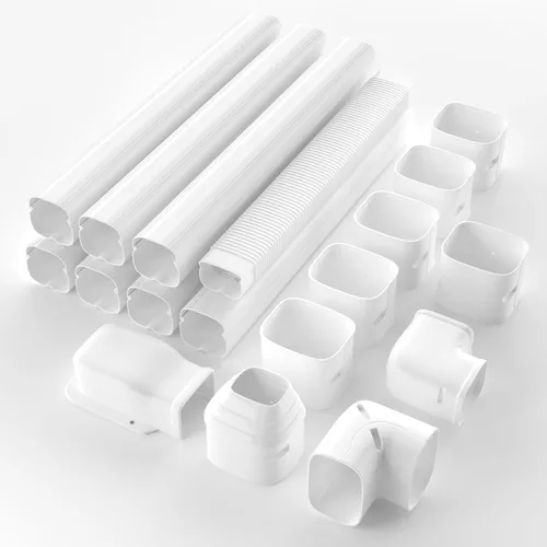 Vista 11 de 3'' 22.5Ft Mini Split Line Set Cover Kit for Minisplit Ductless Linset Air Conditioners and Heat Pumps, Central AC Decorative Upgraded UV-Proof Brown