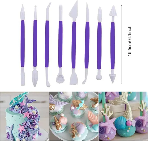 Vista 6 de Woohome 14 moldes de silicona con temática de maquillaje, 5 moldes de lápiz labial para fondant para dulces, moldes 3D para pastel de fondant