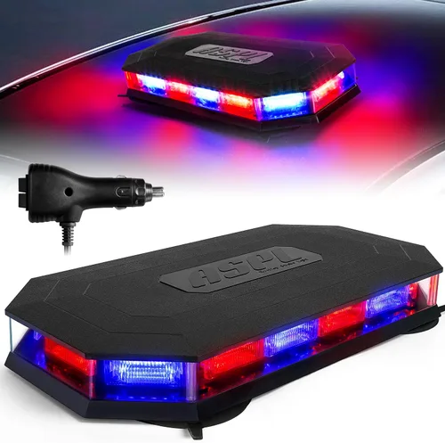 Vista 8 de ASPL Baliza estroboscópica de emergencia para techo de 16.5 pulgadas, 56 LED, magnética, advertencia, barra de luces de precaución para peligro