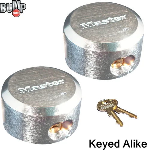 Vista 2 de Keyed Alike 6271NKA-2 candado maestro con grillete oculto, candados resistentes a los golpes