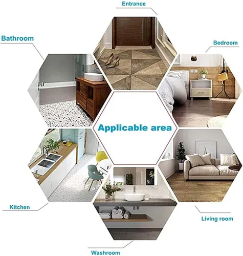 Vista 8 de Tapete antideslizante de 2 x 2 pies, estilo B, duradero, para interiores, tradicional, sala de estar, cocina, con patrón de llama y lava