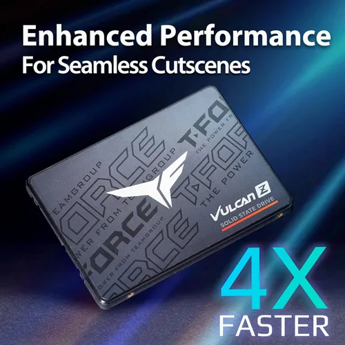 Vista 4 de TEAMGROUP T-Force Vulcan Z 256GB con caché SLC 3D NAND TLC, unidad de estado sólido interno SSD de 6.35 cm/2.5 pulgadas, SATA III