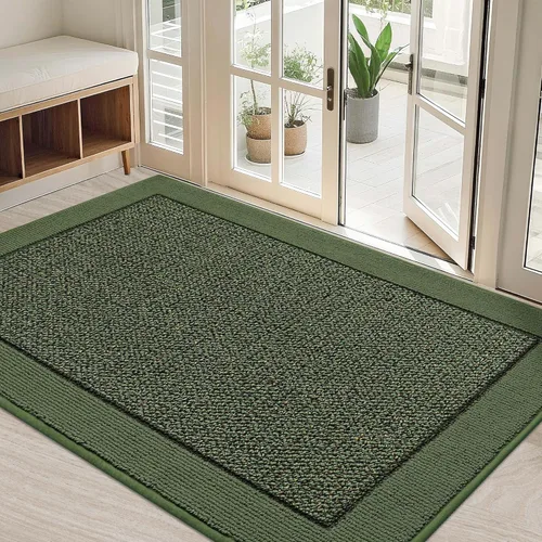 Vista 49 de BEQHAUSE Tapete para puerta interior de 20" x 32", Tapetes atrapa suciedad antideslizantes para entrada lavables, Tapete de bienvenida resistente a