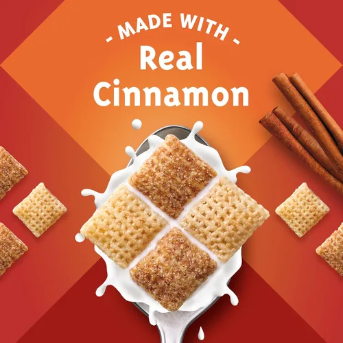 Vista 3 de Cereal de Canela Chex, Cereal para Desayuno Sin Gluten, Hecho con Grano Entero, 12 onzas