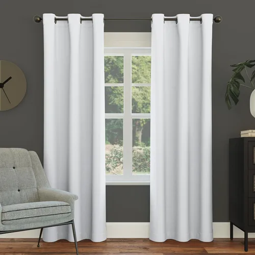 Sun Zero Easton Energy Saving Blackout Panel de cortina con ojales, 40 "x 84", Dove Blanco roto