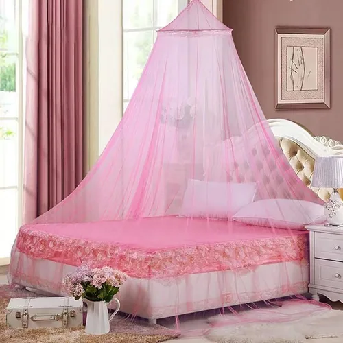 Vista 6 de Eimilaly Dosel de Cama de Encaje Mosquitera con Luces Cálidas, Dosel de Cama de Princesa para Decoración de Habitación de Niñas, Azul/Una Entrada