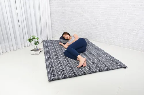 Vista 705 de Leewadee colchón tailandés enrollable para cama de invitados, tapete de yoga, para masaje tailandés, ecológico, orgánico y natural.