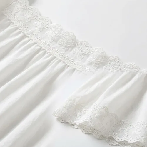 Vista 6 de IDONGCAI Cinta de algodón con ojales de encaje, 7 yardas (1.57 pulgadas de ancho) bordada de encaje de algodón floral para manualidades, ropa, ropa
