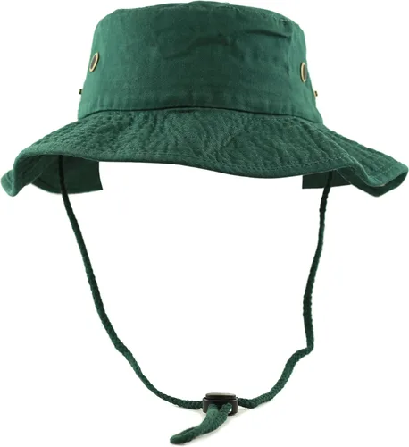 Vista 6 de The Hat Depot - Sombrero de safari, de algodón lavado a la piedra, de ala ancha, plegable, doble cara y sombrero de pesca