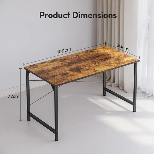 Vista 89 de CubiCubi Escritorio para computadora, escritorio pequeño de oficina en casa de 40 pulgadas, mesa de PC de estilo moderno y simple para el hogar