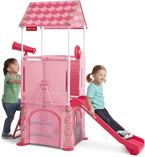Radio Flyer - Castillo de princesa desplegable para jugar, escalador para niños pequeños, edades 2-5