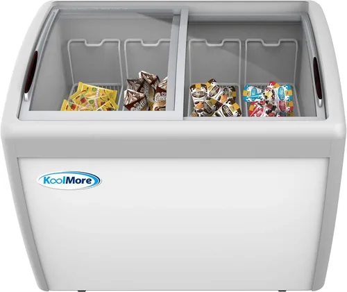 Vista 10 de KoolMore - Vitrina comercial para congelador de helados MCF-6C, congelador horizontal con tapa de vidrio y 2 canastas de almacenamiento y tapa