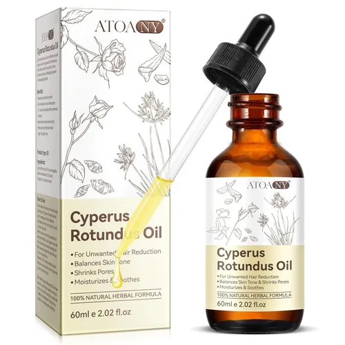 Vista 5 de Cyperus Aceite de reducción de cabello (paquete de 2) – Fórmula botánica natural para reducir el crecimiento no deseado del cabello, aceite corporal
