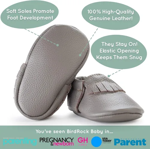 Vista 3 de BirdRock Baby Mocasines - Más de 30 estilos para niños y niñas. Cada par alimenta a un niño