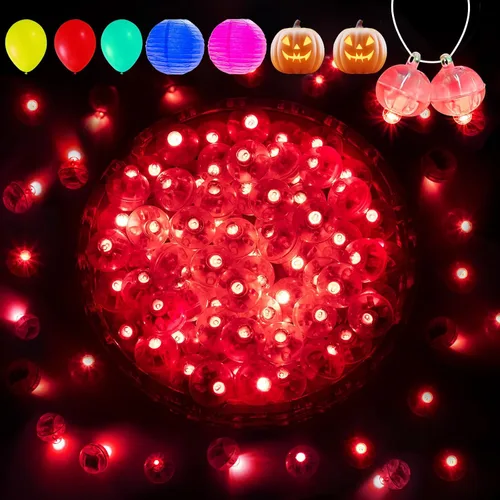Vista 12 de Aogist - 100 piezas de luces de globo con gancho, tiempo de espera prolongado, luz mini impermeable para fiesta de cumpleaños, boda, Navidad, Blanco