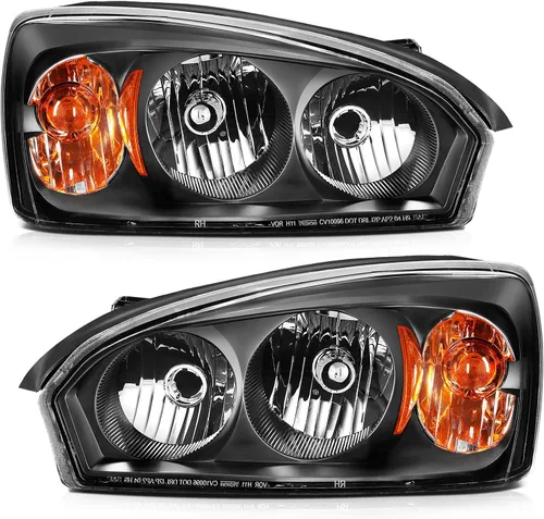 Vista 41 de Conjunto de faros delanteros para Chevy Avalanche 1500 2003-2006 para Avalanche 2500 03-06 para 1500 Classic 2007 carcasa negra reflector ámbar