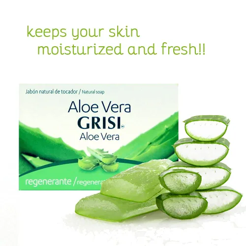 Vista 7 de Grisi Aloe Vera Hydrating Soap Bar 3.5 Oz (Pack of 3)