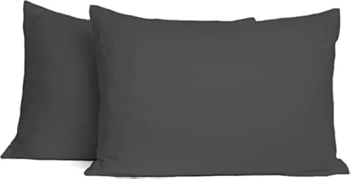 Vista 14 de SAHARBEDDINGS Funda de almohada de viaje de 12 x 16 pulgadas, 500 hilos, paquete de 2 fundas de almohada para bebé con cremallera, 100% algodón Gris