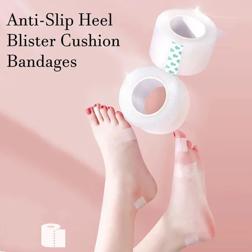 Vista 3 de 2 rollos de cinta de protección para pies, almohadillas adhesivas para el cuidado de los pies, cinta invisible de tacón alto, cojín de talón