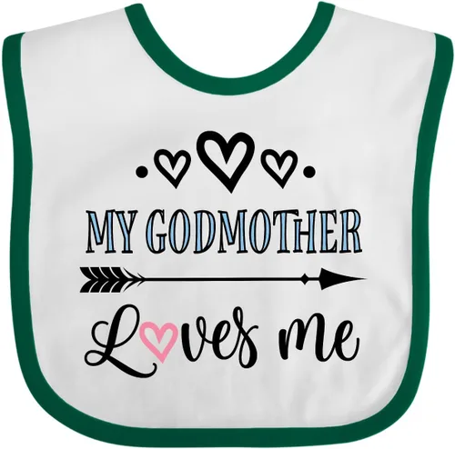 Vista 4 de inktastic Babero para bebé My Godmother Loves Me Godchild