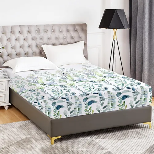 Vista 34 de YIYEA Sábana bajera ajustable de microfibra de doble cepillado de alta calidad, tamaño individual, sábana bajera ultra suave, encogimiento, Blanco