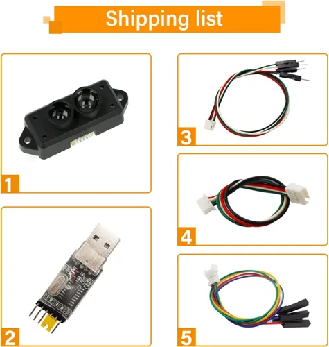 Vista 3 de TFmini-s Lidar Sensor 0.3-39.4 ft Rango de Medición Distancia de Rango de Medición Módulo Buscador de Rango de Punto Único UART / I2C Compatible