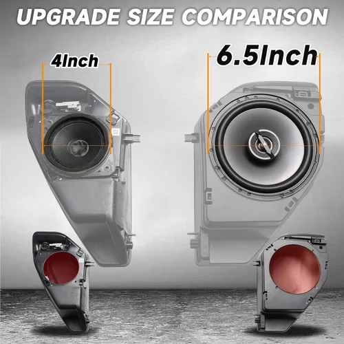 Vista 2 de Mabett Cápsulas de altavoces traseros compatibles con Ford Bronco de 4 puertas 2025 2024 2023 2022 2021, cápsulas mejoradas de 6.5 pulgadas