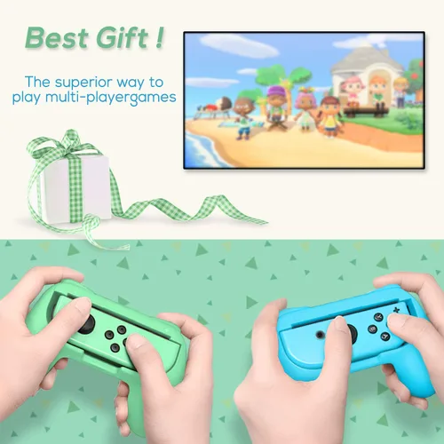 Vista 6 de FASTSNAIL Grips Compatible with Nintendo Switch for Joy Con & OLED Model for Joycon, Wear-Resistant Handle Kit Compatible with Joy Cons Controllers