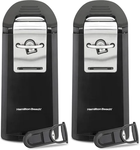 Vista 9 de Hamilton Beach Smooth Touch - Abrelatas eléctrico automático con palanca de fácil empuje, elimina bordes afilados, abre todas las latas