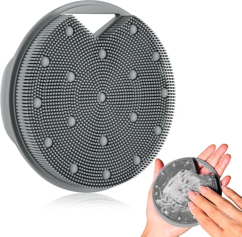 Vista 10 de Depurador corporal de silicona resistente para drenaje linfático, cepillo linfático para ducha, infusión de zinc, con cerdas rígidas y suaves
