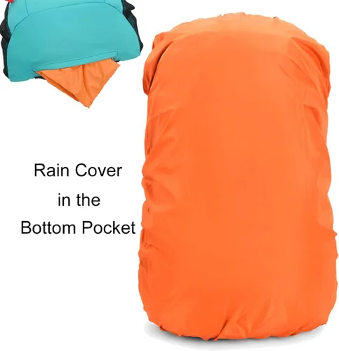 Vista 3 de Bseash Mochila de senderismo impermeable de 40L con cubierta de lluvia, bolsa de viaje deportiva al aire libre Daypack para acampar, escalada