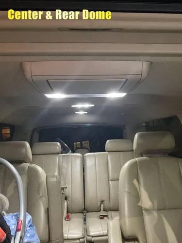 Vista 4 de Kit de 20 luces LED interiores blancas para Chevrolet Tahoe/Suburban, GMC Yukon 2000 2001 2002 2003 2004 2005 2006 paquete de iluminación LED