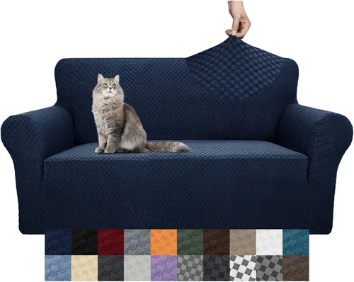 Vista 23 de YEMYHOM Funda para sofá con diseño jacquard de alta elasticidad, funda para silla de sala de estar, a prueba de mascotas, perros y gatos