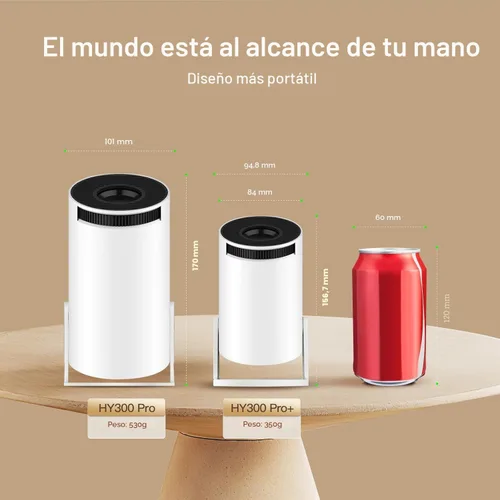 Vista 7 de [Aplicaciones integradas y actualizadas en 2025] Mini proyector con Wi-Fi 6 y Bluetooth 5.4, soporte 1080P 4K Full HD, Auto Keystone 360° Proyector