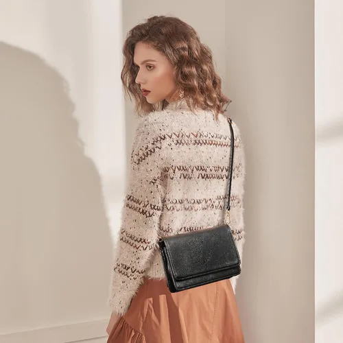 Vista 2 de Bromen - Bolso cruzado para mujer para teléfono celular pequeño, bolso de hombro, billetera de brazalete, cartera de mano