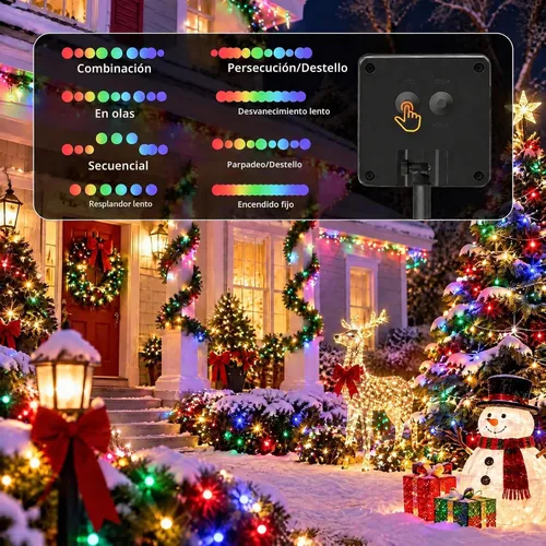 Vista 5 de SyouHome - Guirnalda de luces solares para exteriores, paquete de 6 600 luces LED solares de Navidad Varios