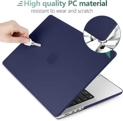 Vista 3 de MEEgoodo Funda para MacBook Pro M3 de 14 pulgadas 2023 2021 A2918 A2992 A2779 A2442 M2 M1 ProMax con Touch ID, funda rígida para laptop con cubierta