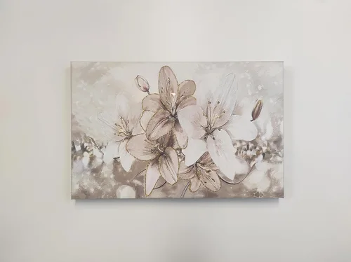 UW UNIWARE THE NAME YOU TRUST 24"x 16" (60 x 40 cm) Conciso Diseño Moderno Madera Arte Pared/Decoración del Hogar Hecho en Italia (Lirio Flor 2, 24"