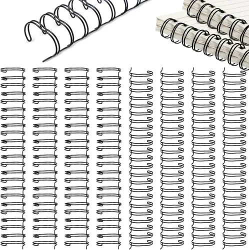Chengu 24 piezas alambre de encuadernación alambre de encuadernación espirales de encuadernación doble espirales de doble bucle espiral de doble
