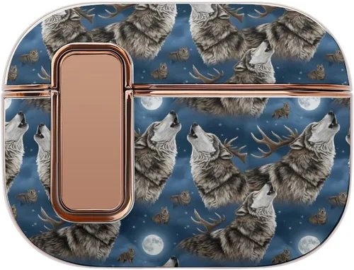 Vista 11 de Portable Shockproof Cases Cover Compatible with Airpods Pro 2 Charging Case for Women Men with Lock, Rose Flowers German Shepherd Purple