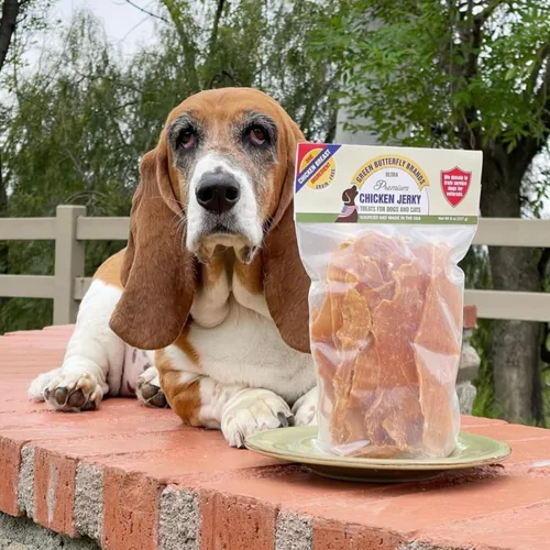 Vista 2 de Cecina de pollo - Golosinas para perros hechas solo en Estados Unidos - 1 ingrediente: pechuga de pollo de grado A USDA - Sin aditivos ni