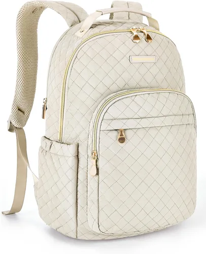 Vista 8 de LIGHT FLIGHT Mochila para computadora portátil de trabajo, mochila de viaje para mujer, mochila para laptop de 15.6 pulgadas