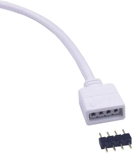 Vista 2 de Conector de tira LED de 4 pines macho a macho, adaptador para SMD 5050 3528 2835 RGB LED tira de retroiluminación de TV, cinta flexible, conector