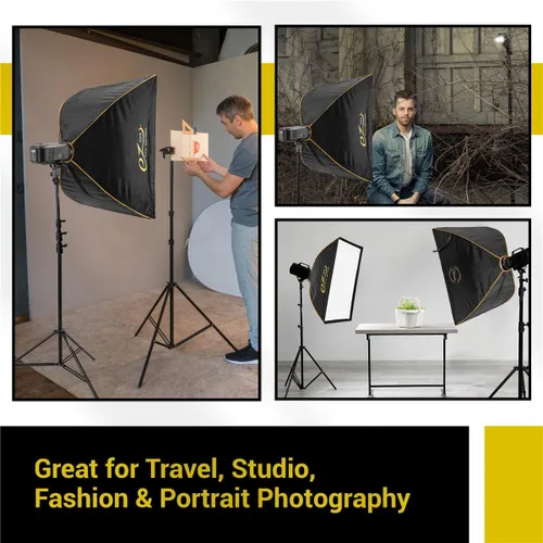 Vista 5 de Glow EZ Lock - Kit de iluminación rectangular de 24 x 36 pulgadas con tira rápida con difusores externos, internos, disco deflector y rejilla