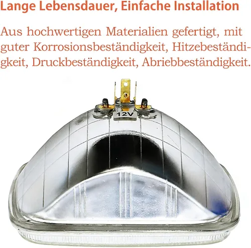 Vista 4 de Fokes H4656 Faro halógeno sellado de haz Super visión con luces altas y bajas （127mm cuadrados, 165mm）, #H4656