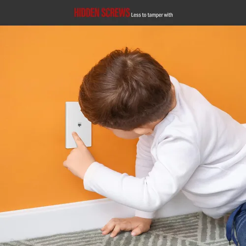 Vista 6 de ENERLITES Placa de pared sin tornillos con puerto y módulo de conector Keystone CAT6 RJ45, para multimedia de voz/datos y audio/video