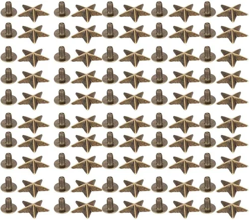 Vista 9 de Juego de 50 tachuelas, remaches de tornillos Chicago de 0.551 in para ropa de bricolaje, zapatos, decoración de bolsos