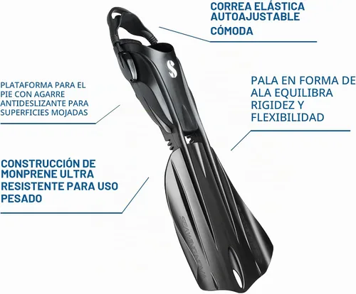Vista 5 de SCUBAPRO Seawing Nova Aletas de Buceo Negro